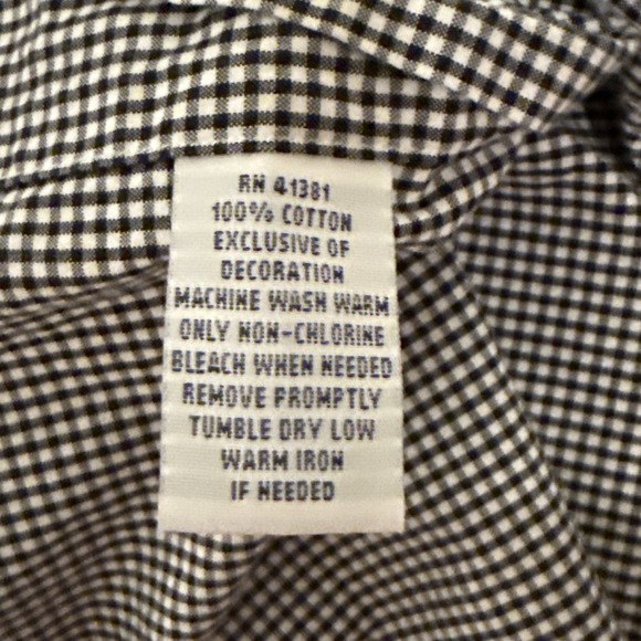 RALPH LAUREN Shirt Men's Black Large Custom Fit Lightweight Gingham Check Preppy - Picture 7 of 7